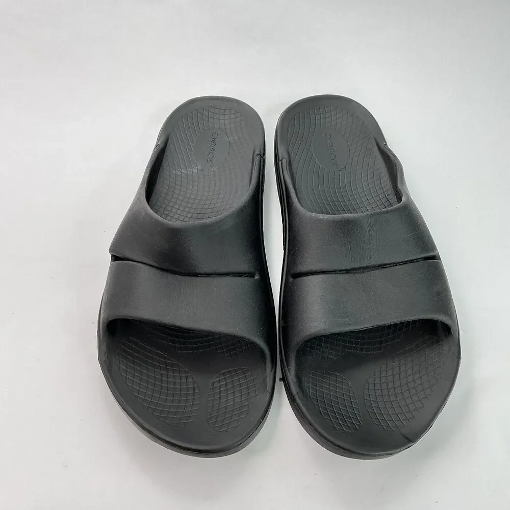 OOFOS OOahh Sport Slide Sandals Mens 10 Womens 12 Comfort Orthopedic Shoes Black